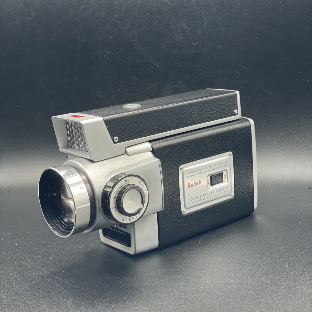 Kodak Zoom 8 Reflex Camera Automatic Black Silver WORKING